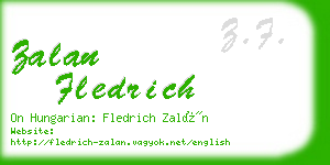 zalan fledrich business card